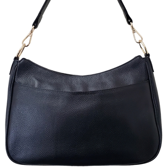 NORDSTROM Pebbled Leather Shoulder Bag in Black - Picture 2 of 2